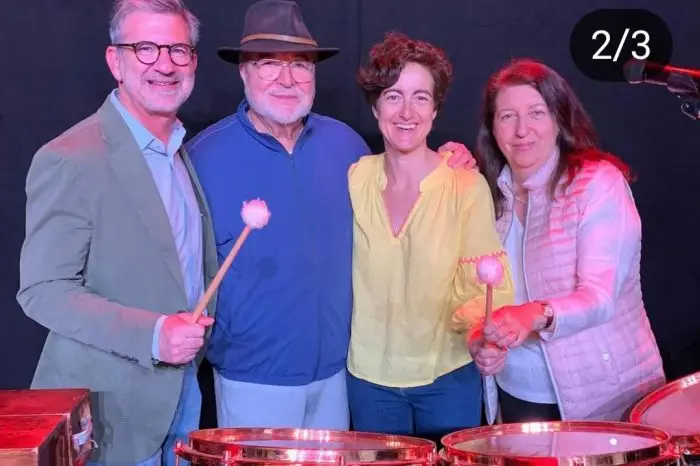 Santi amb l'equip de govern de l'Ajuntament de Sant Cugat - Taverna 2025